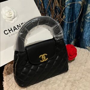 nwt Black Quilted Satchel